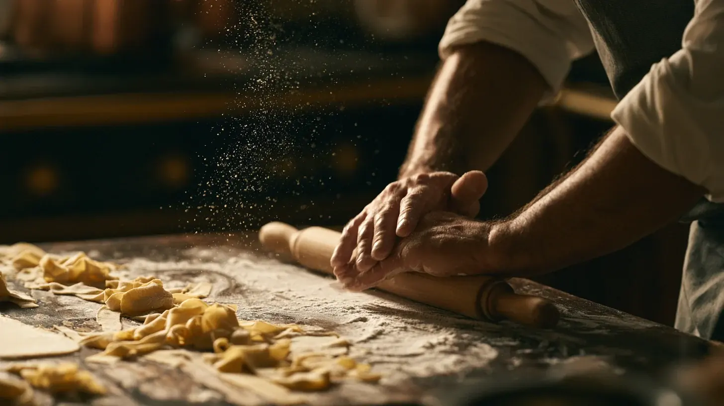 Pasta fresca preparata a mano